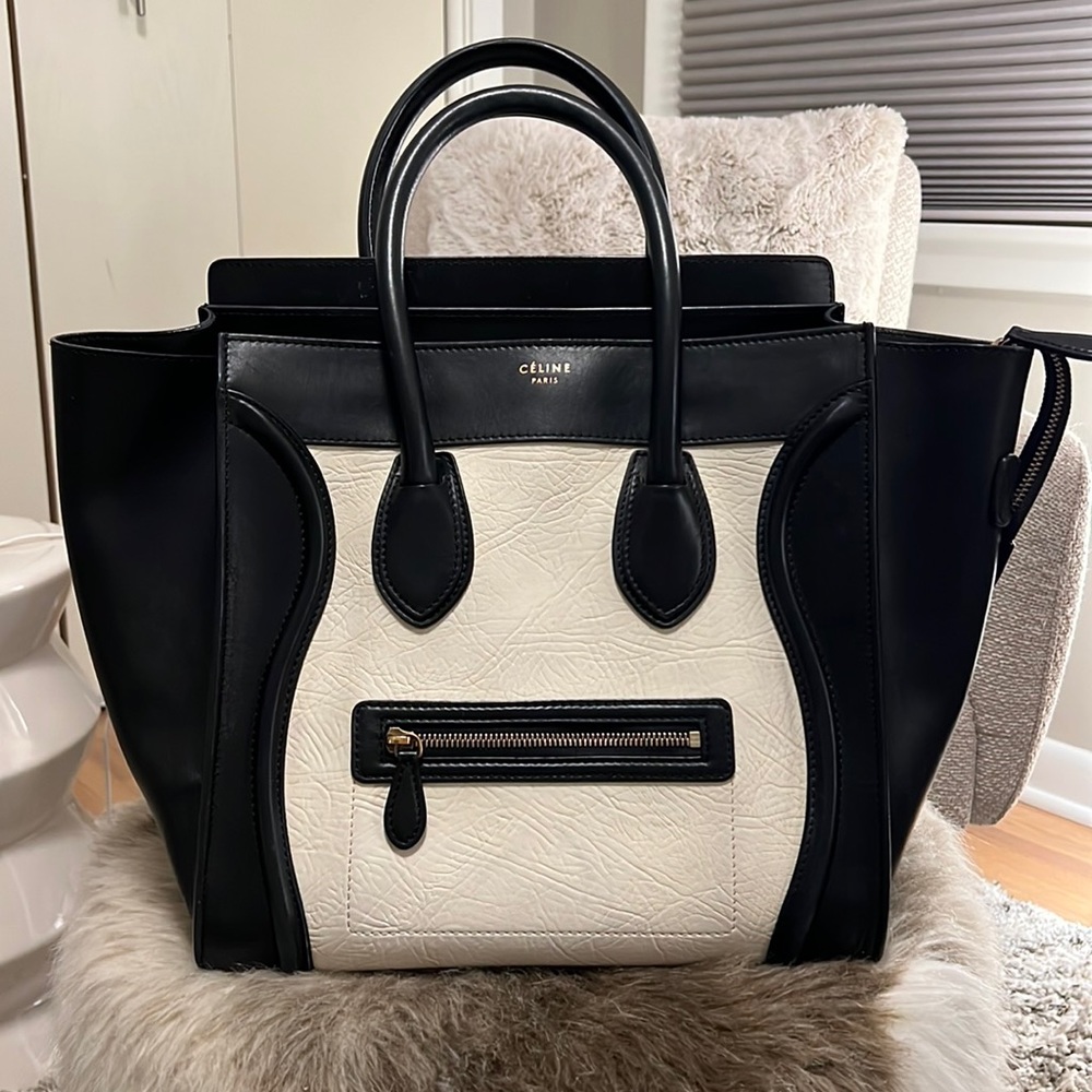❌ SOLD ❌ Celine Luggage Bag — Black & White